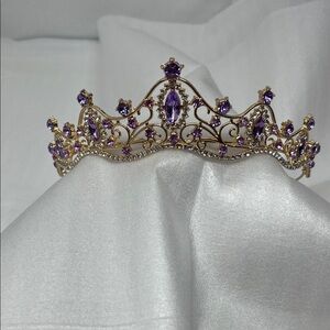 Elegant Gold and Purple Tiara